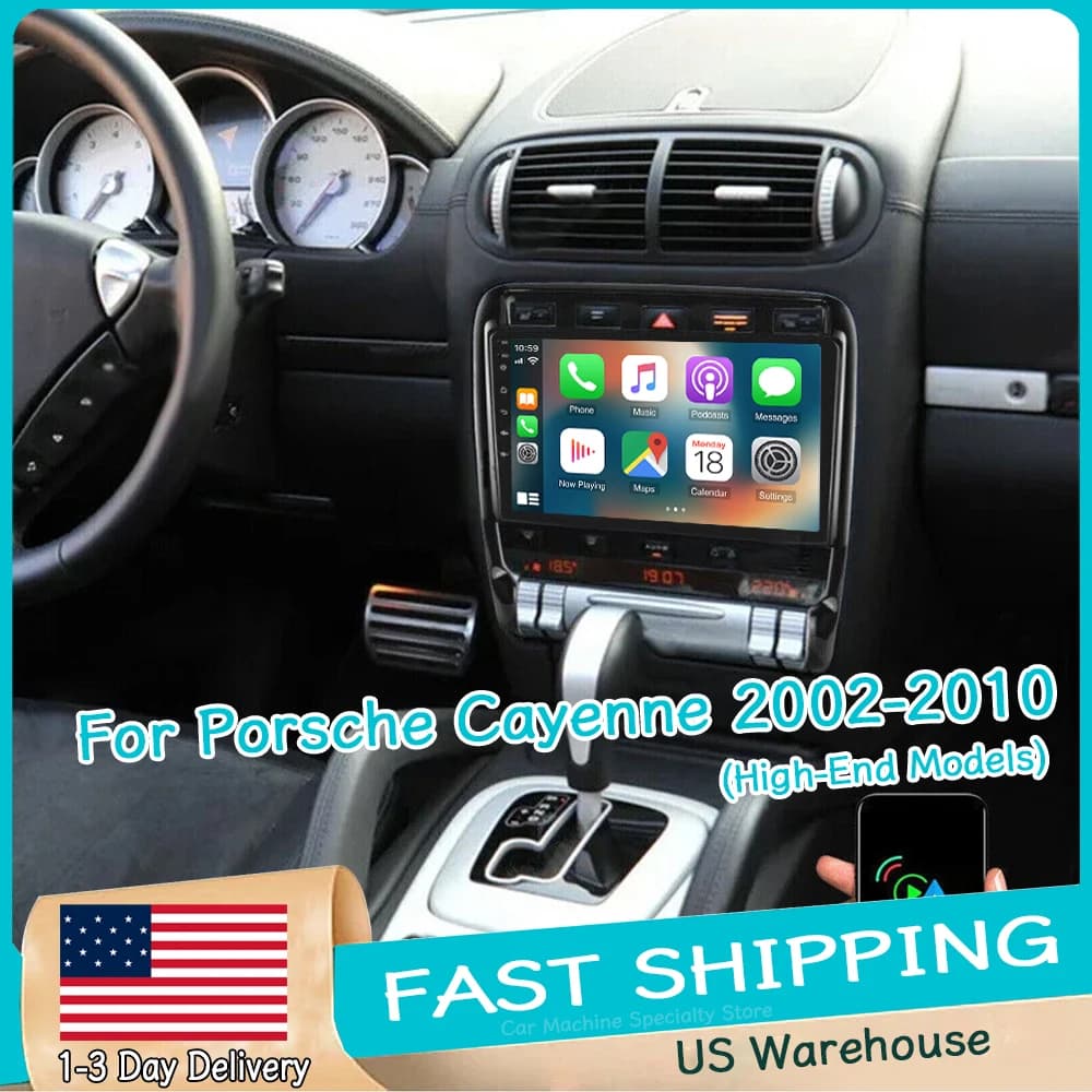 9''car Stereo Radio For Porsche Cayenne 2002-2010 High-End Models Android15 GPS Navigation with CarPlay Android Auto 2+32G