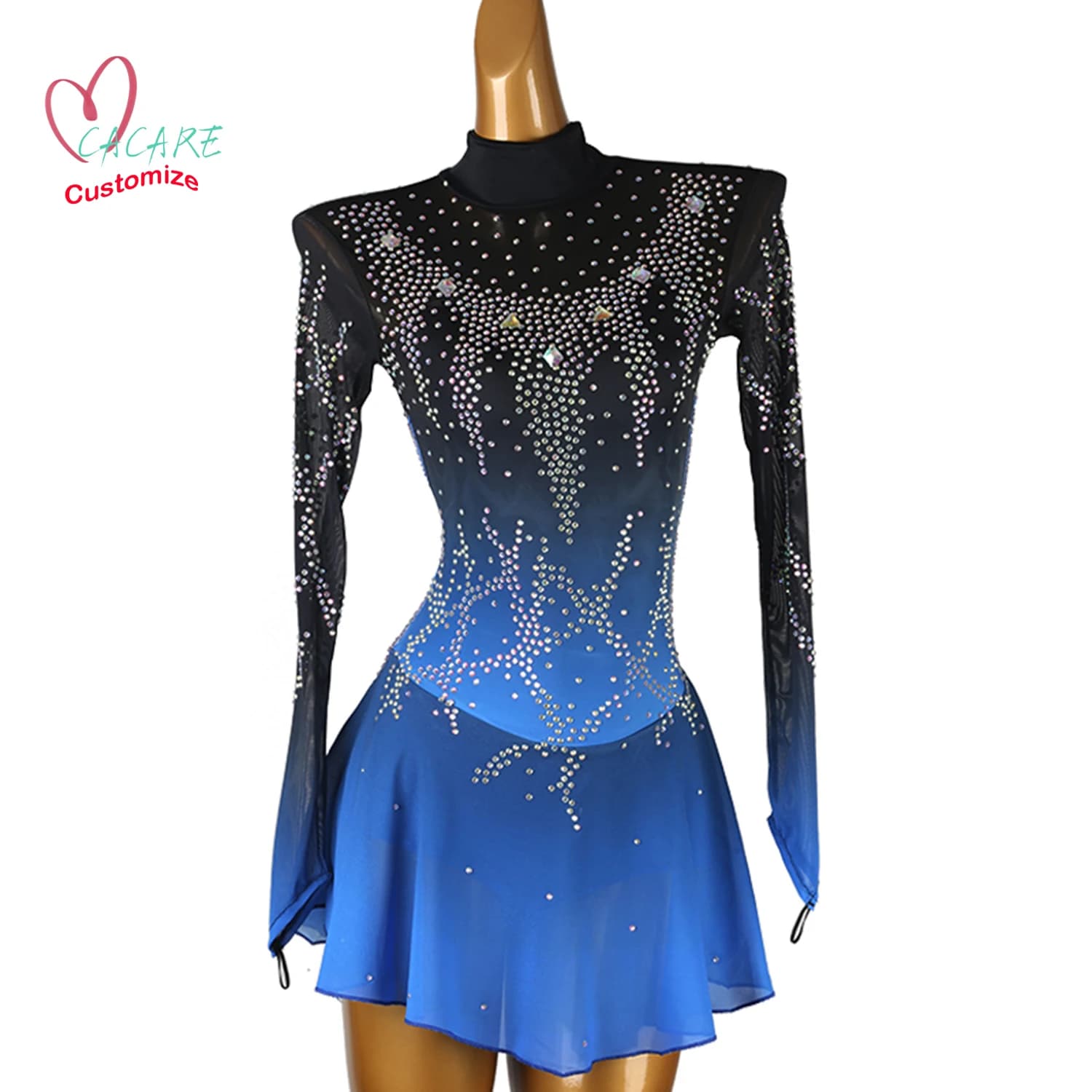Abito da pattinaggio di figura Abbigliamento da ballo Costume di scena Abbigliamento Ragazza Abbigliamento per bambini Abito da pattinaggio artistico su ghiaccio Figurine Skater B011