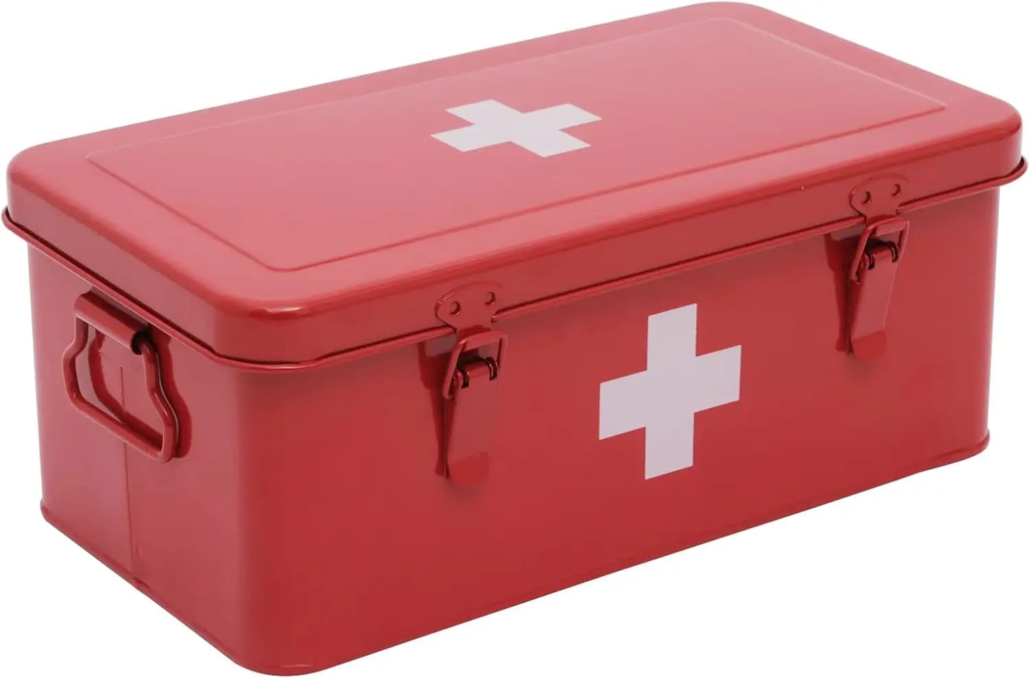 First Aid Box, Metal Box for Medicinal Products, Empty First Aid Box with Home Security Closure