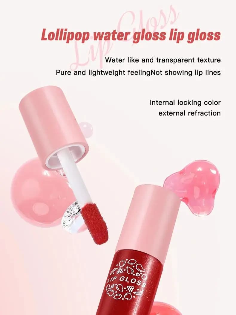 Set of 10 lips nutrients for cartoons - Waterproof and durable moisturizing liquid lipstick, not easy to fade - Perfect birthday gift for women, Valentine's gift box