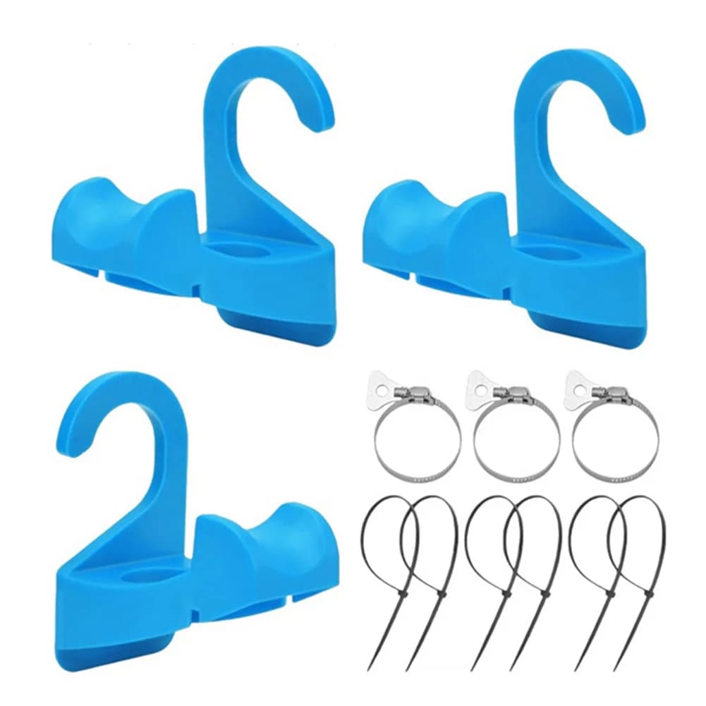 Supporti per tubi per piscina in plastica con fessure per fascette stringicavo per il fissaggio sicuro della valvola a ventosa per piscine fuori terra Intex e simili