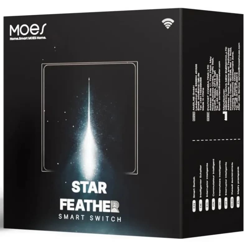 Interruttore Intelligente da Parete ZigBee Moes 2in1 con Controllo Remoto tramite App, Compatibile con Smart Life Tuya Home Assistant Alexa Google