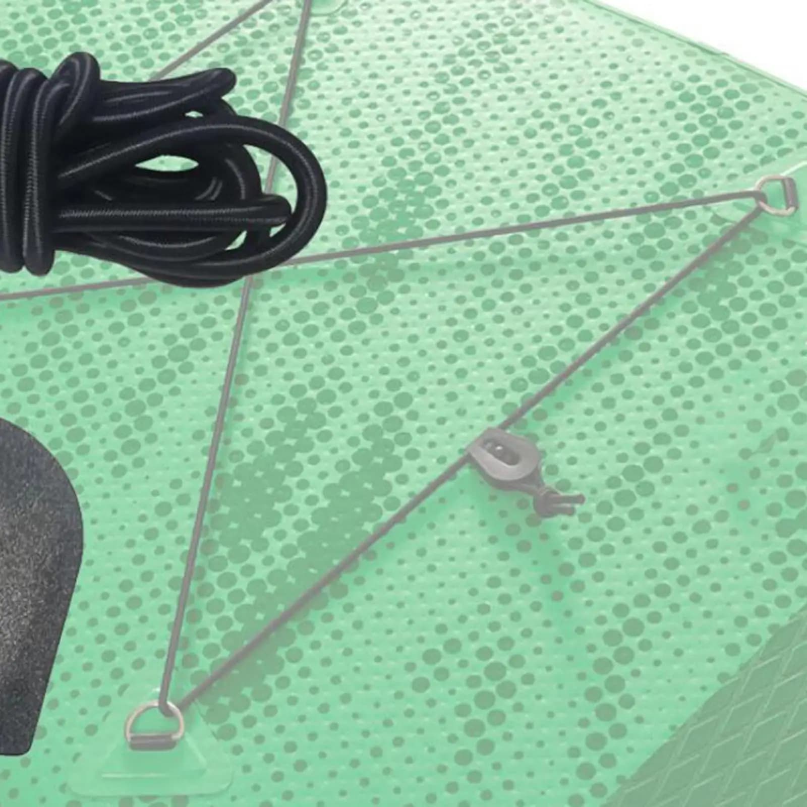 Marine Elastic Shock Cord 5mm Adjustable Buckle Kayak Bungee for Paddleboard Deck Storage and Boat Mooring Rope Assistance
