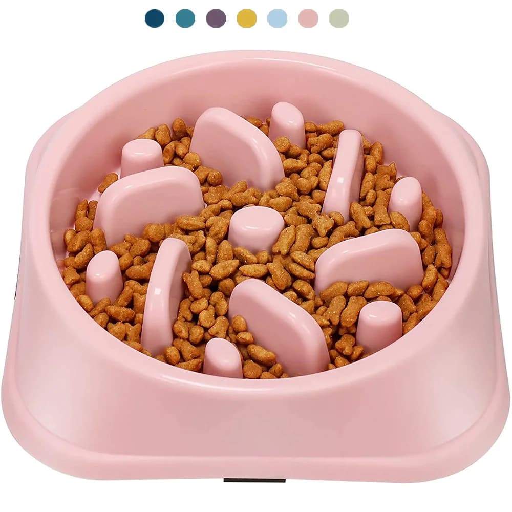 Ciotola per mangiatoia lenta per cani da compagnia Ciotola per puzzle antiscivolo Anti-Gulping Piatti per alimentazione di cibo più lento per animali domestici Ciotola per cani per cani di taglia media piccola
