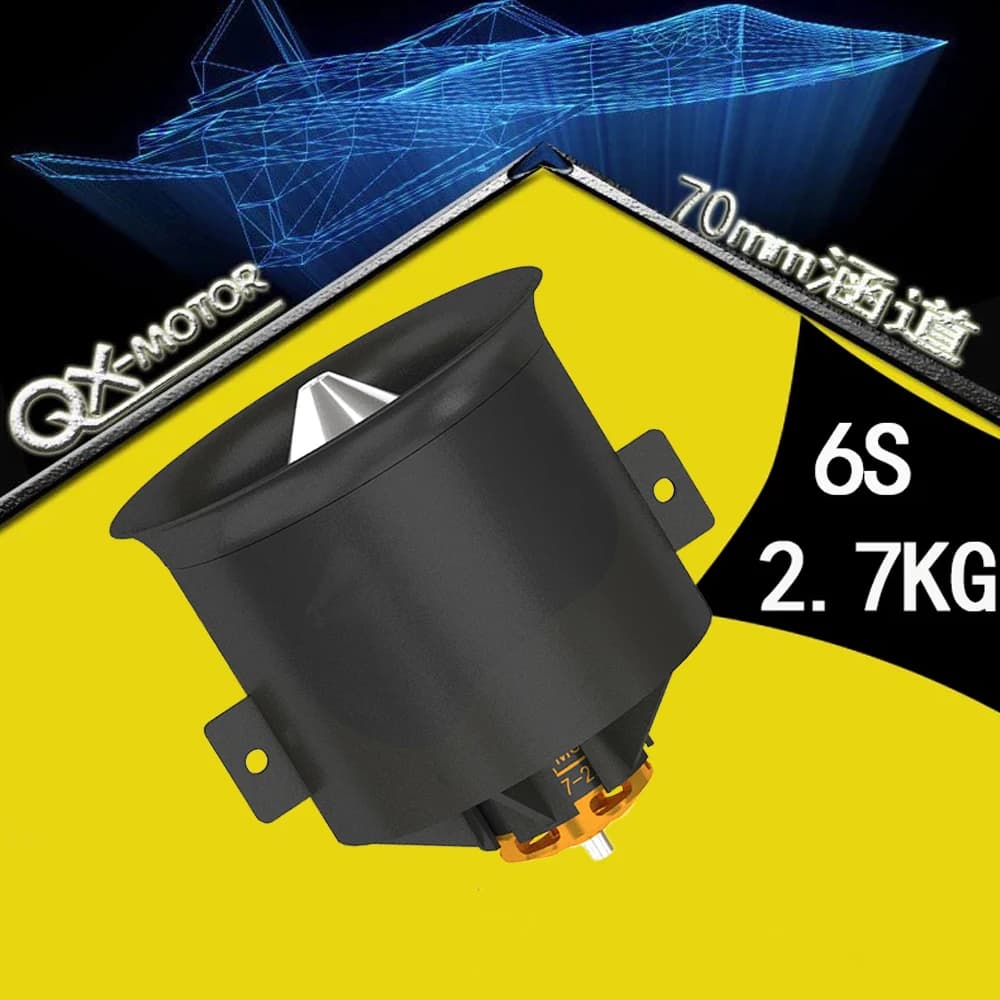 QX-Motor 70mm EDF 2200KV Ventola a 12 pale Motore Brushless 6S 100A ESC Per RC Modello di Aereo Drone Accessori
