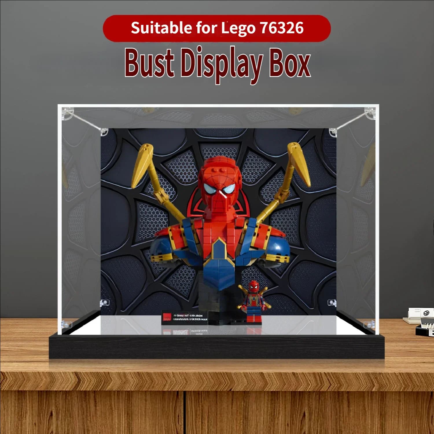 Scatola Espositiva in Acrilico per Modello Lego 76326, Vetrina Trasparente Antipolvere Compatibile con Lego 76326, Modello Non Incluso
