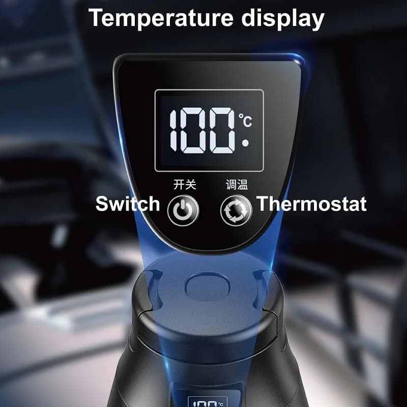 1.2L Car Electric Kettle 12V/24V Portable 304 Stainless Steel Temperature Control Boiling Kettle Truck Teapot Keep Warm Kettle