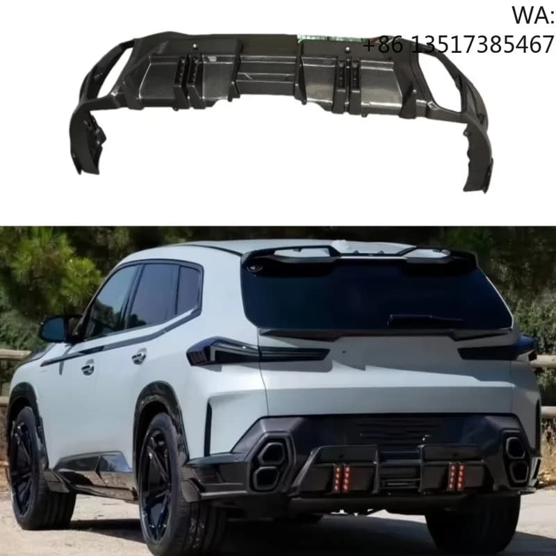 Car Body Parts Upgrade LD Style Dry Carbon Fiber Rear Lip Diffuser Suitable for BMW XM