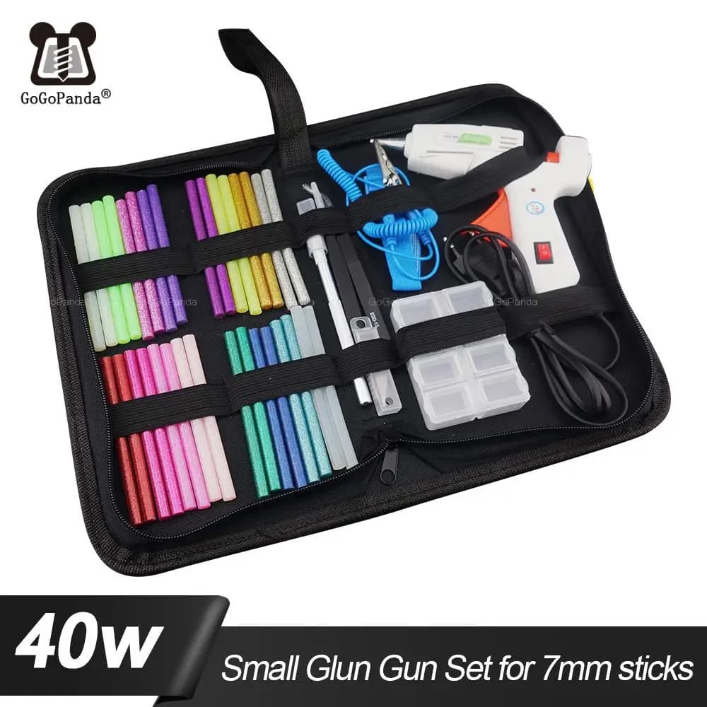 Spedizione gratuita 40W pistola per colla Set calore elettrico Hot Melt artigianato strumento di riparazione regalo professionale fai da te 110-240V 40W