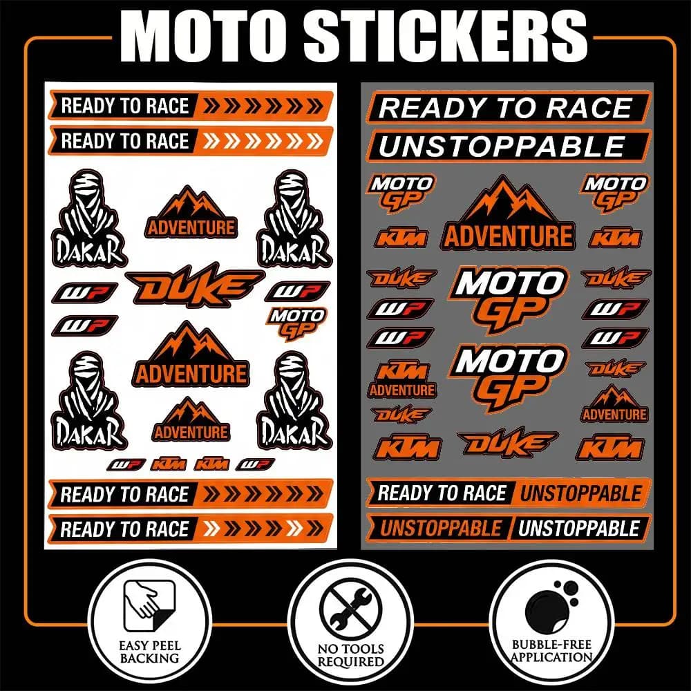 Adesivi Decorativi Riflettenti Impermeabili Anti-Graffio Multiuso per KTM, Auto, Bici, Casco, Tazza, Frigorifero