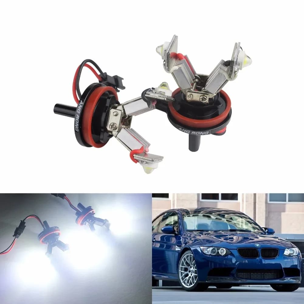 ANGRONG Canbus Angel Eyes Halo Ring H8 LED Marker bulbs for BMW E90 E92 E82 E60 E70 X5 E71 X6 E89