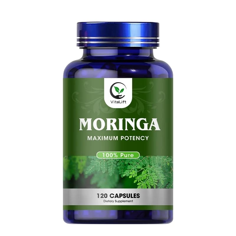 Capsule di Moringa per la perdita di peso 800mg Antiossidante extra potente Energia e funzione cerebrale Salute delle articolazioni e dei muscoli Sistema immunitario