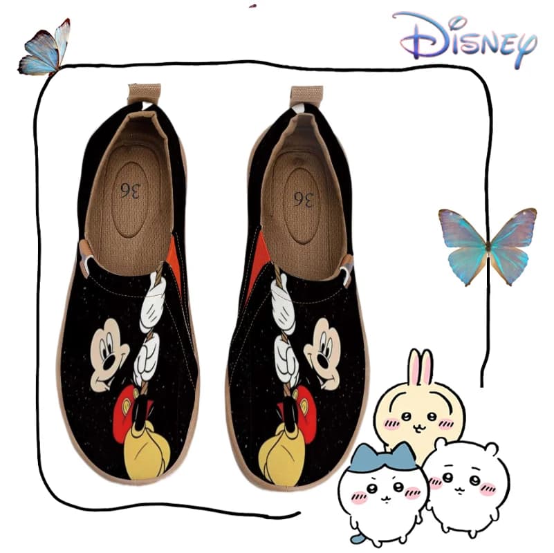 Scarpe casual co-brandizzate Disney Mickey, giocose e pieno di dinamismo, con suole morbide, comode e facili da indossare e togliere.