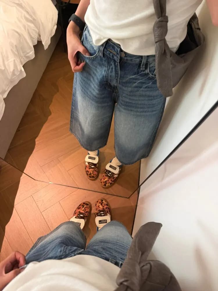 Fashion High Waist Wide Leg Seven-Foot Jeans Summer Denim Loose Versatile Mid-Calf Pants for Women Spring Summer 2026 New Style