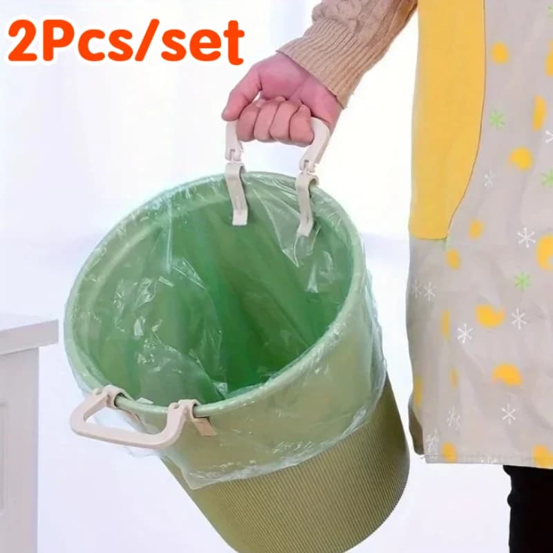 2 pz/set Clip per pattumiera con manico sacchetti per bidone della spazzatura antiscivolo supporto per bordi Clip per sacchetto della spazzatura accessori per la cucina forniture per la casa