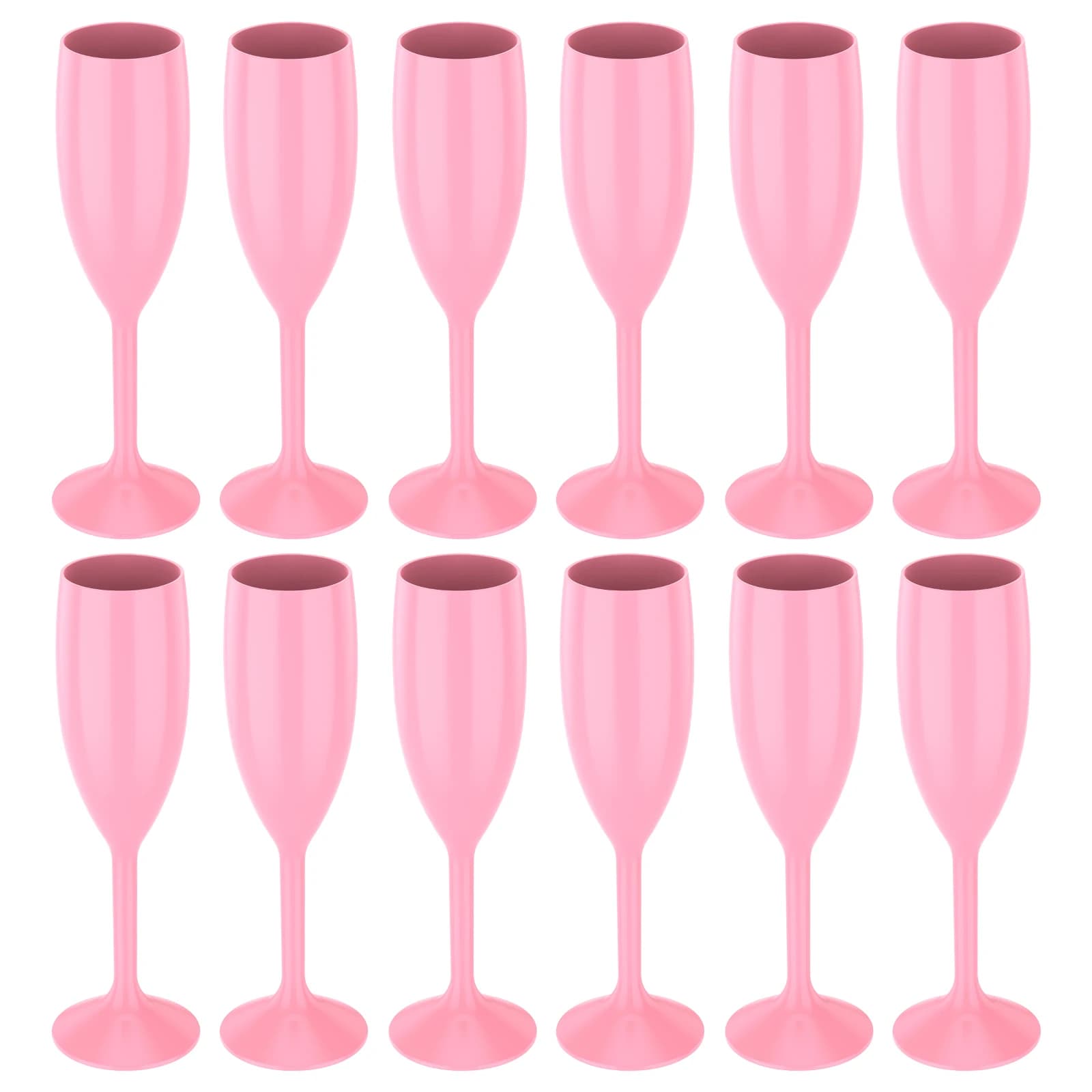 12 pezzi flauto da champagne sfuso 170 ml/207 ml flauti da champagne in plastica calici da bar tostatura tazza per bere per anniversario festa di compleanno