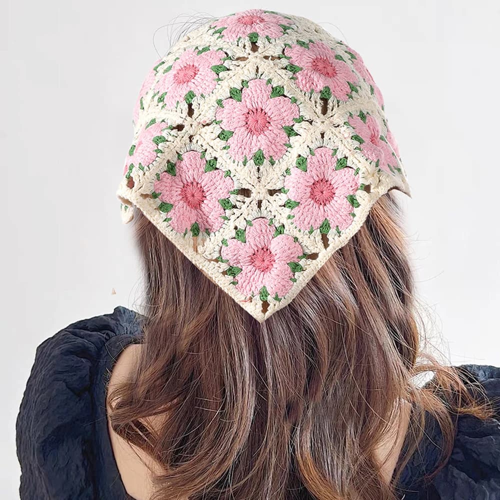 Fascia per capelli all'uncinetto, turbante, bandana, fasce per capelli da donna, fasce vintage lavorate a maglia, fasce per capelli da ragazza, accessori moda per capelli