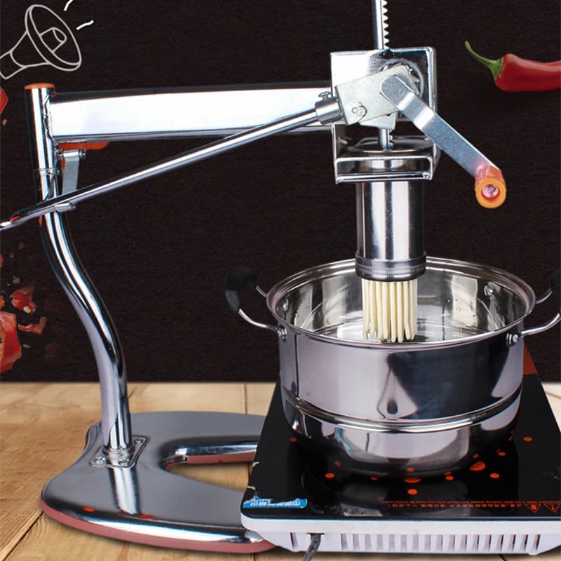 Macchina manuale per pasta in acciaio inossidabile 2026, portatile a due assi, per 10 tipi di pasta e maki