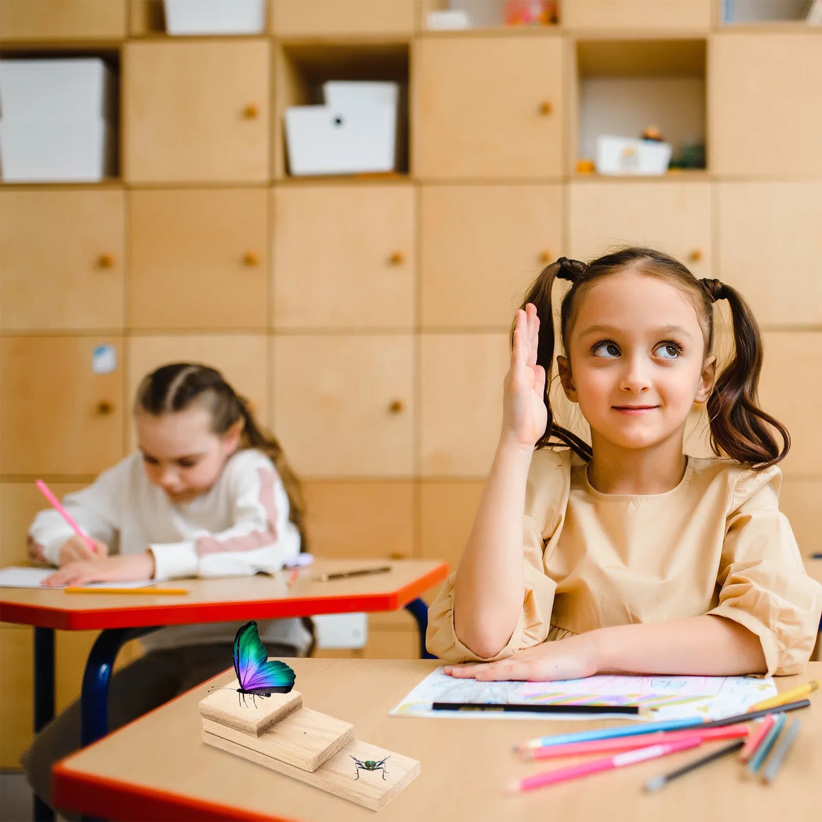 Supporto in Legno per Esposizione di Insetti con Fori per Aghi, per Collezionare e Conservare Farfalle e Falene, Creativo per Laboratorio Fai-da-Te