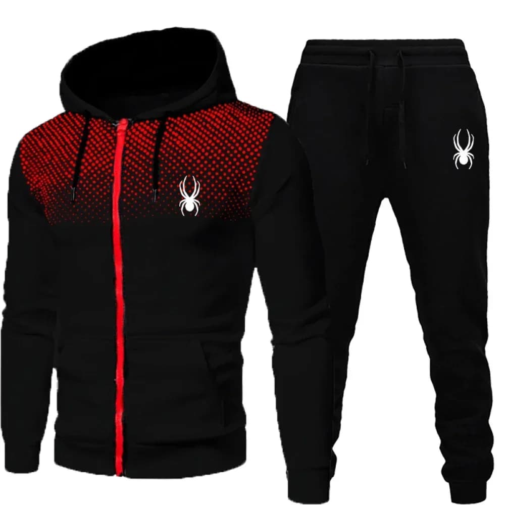 Men's sports suit two popular pieces 2026, hooded sweatshirt and zipper, autumn and winter clothing