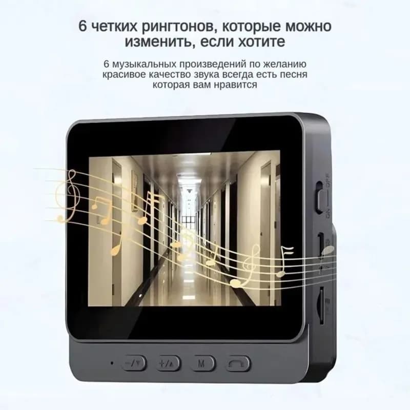 finefine Wireless Video Doorbell with 4.3 Inch IPS Screen, 2-Way Audio, Night Vision, 256GB for SD Card Support - for Smart Home