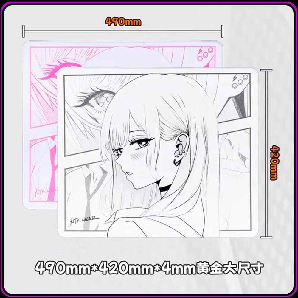 Atk Dream Mouse Pad Anime Gaming Mouse Pad Fps Extra Large Pink Girls Esports Mousepad Specially Adjusted Soft Hardness Mousepad