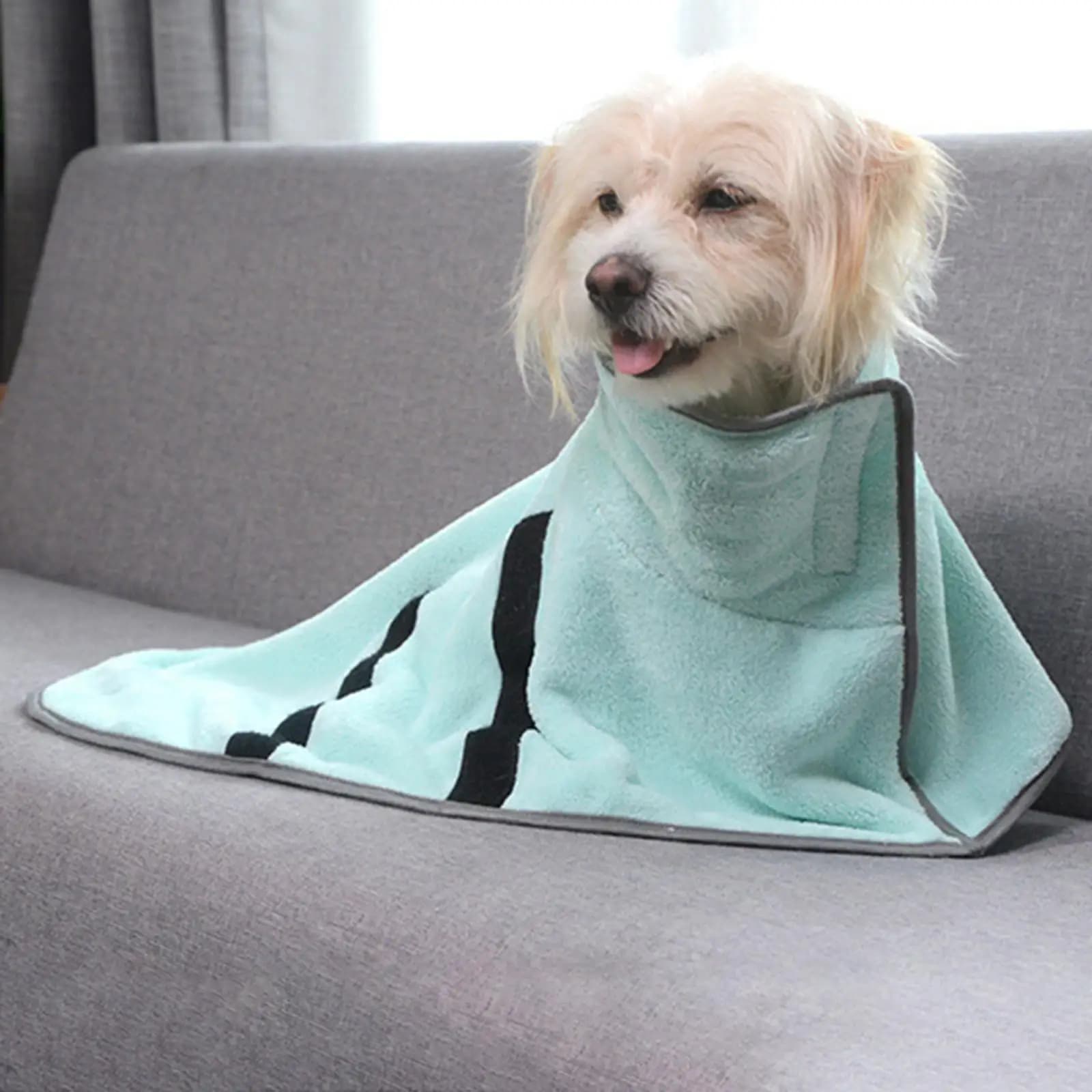 Dog Towel Pajamas Warm Coat Breathable Portable Dog Drying Coat Bath Robe Dog