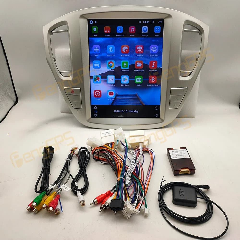 12.1 Inch Android 13 CarPlay Car Radio For Toyota Highlander 2001-2007 Touch Screen Multimedia Player GPS Navigation Head Unit