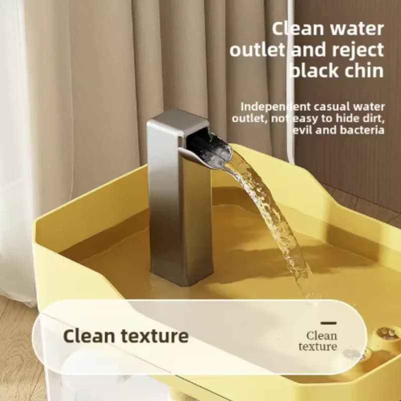 USB Cat Fountain with Automatic Filter, Transparent Anti-Surking Recirculation Dispenser, Includes Cat Pump