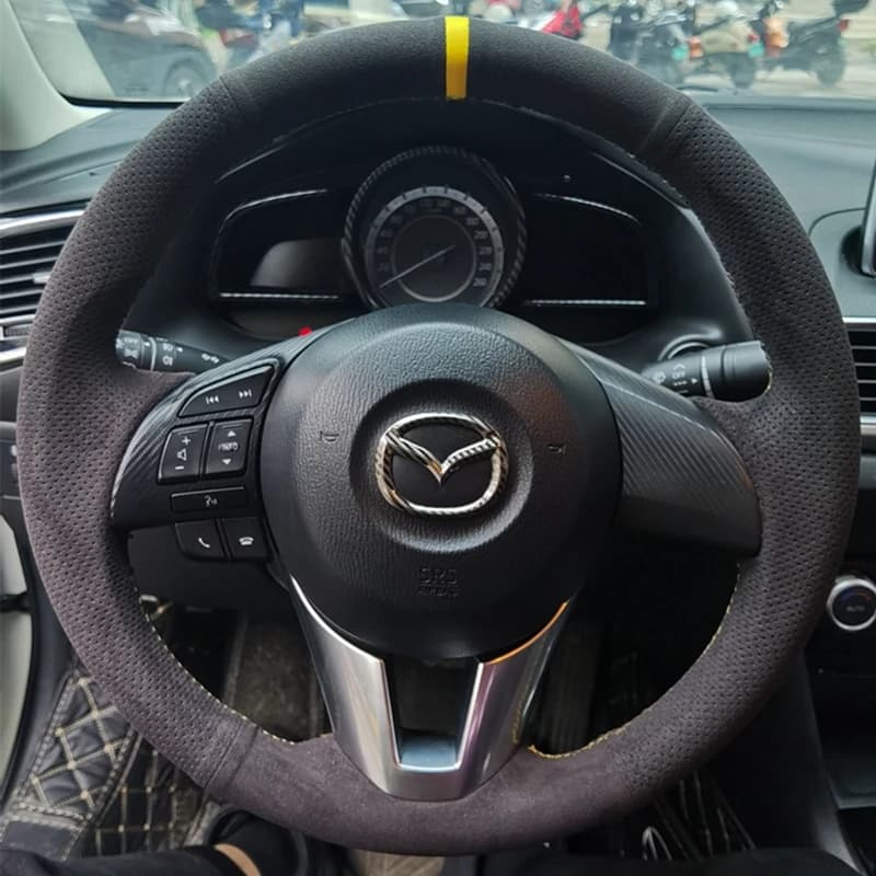 Custom Car Wheel Brake Cover Soft Leather Suede 100% Size For Mazda 3 Axela Mazda 6 Atenza Mazda 2 CX-3 CX3 CX-5 CX5 Scion