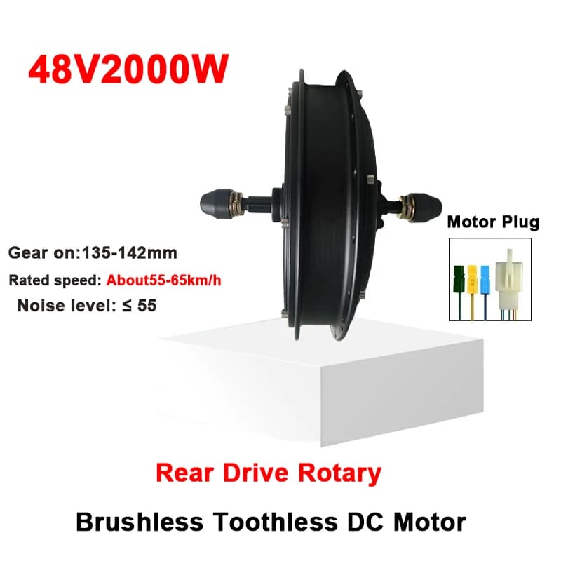 48V2000W Ruota Posteriore Rotante DC Singolo Motore 135-142mm 20-29 pollici Bicicletta Mountain Bike Motori Modificati lP65 Impermeabile