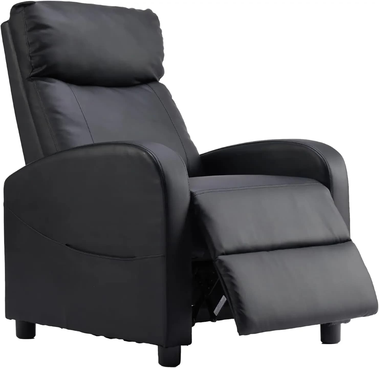 Recliner Chair PU Leather Recliner Sofa No Massage, Home Theater Seating with Lumbar Support, Adjustable Push Back Overstuffed H