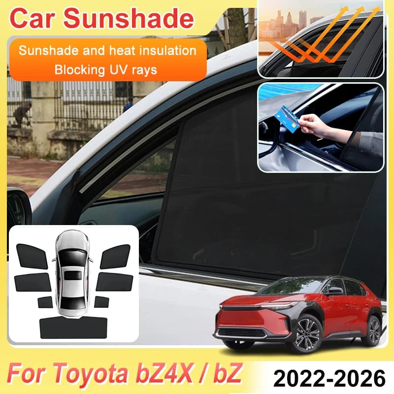 Accessori per Toyota bZ4X bZ EA10 2025 2022~2026, Parasole Magnetico a Rete, Protezione UV per Finestrini e Parabrezza Auto