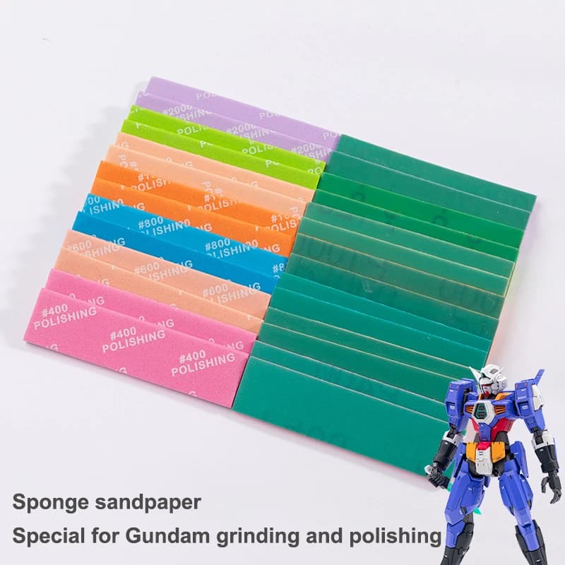 Set da 9 bastoncini abrasivi semirigidi 400~1200 per assemblaggio modelli, strumenti per modellismo, hobby fai da te, lucidatura modelli in plastica MS-E