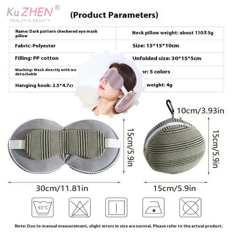 1 pz 2 in 1 cuscino per il collo cuscino per il collo portatile maschera per dormire copertura per gli occhi da viaggio multifunzionale aereo ufficio volo riposo del sonno