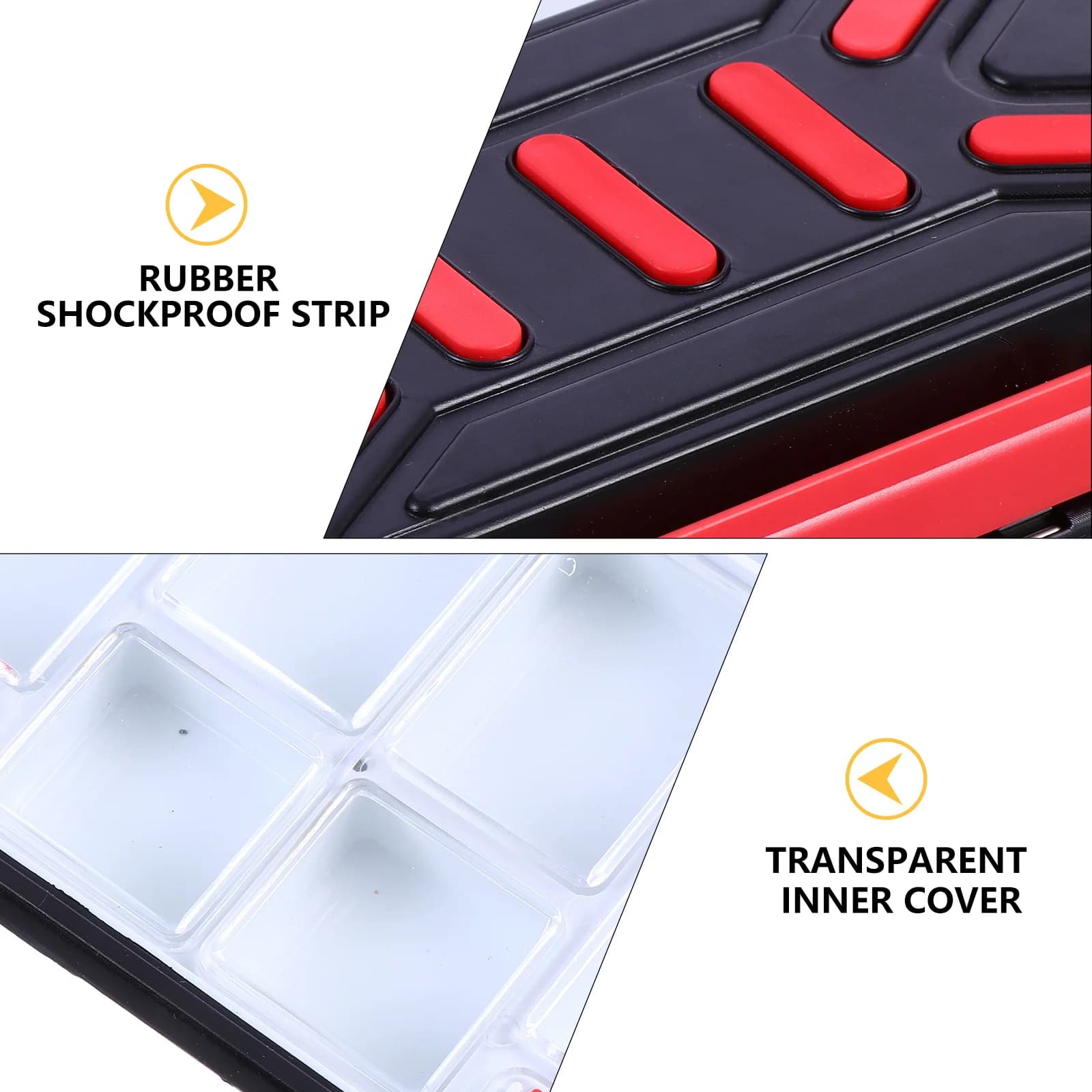 Waterproof Accessories Box Medium Size Fishing Equipment Organizer Shock Resistant Transparent Cover for baits and fishing parts