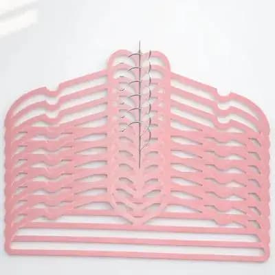 10Pcs Anti Slip Clothes Hangers Heart Shaped Plastic Coat Hangers 360 Swivel Hook Closet Organizer for Skirts Pants Dresses