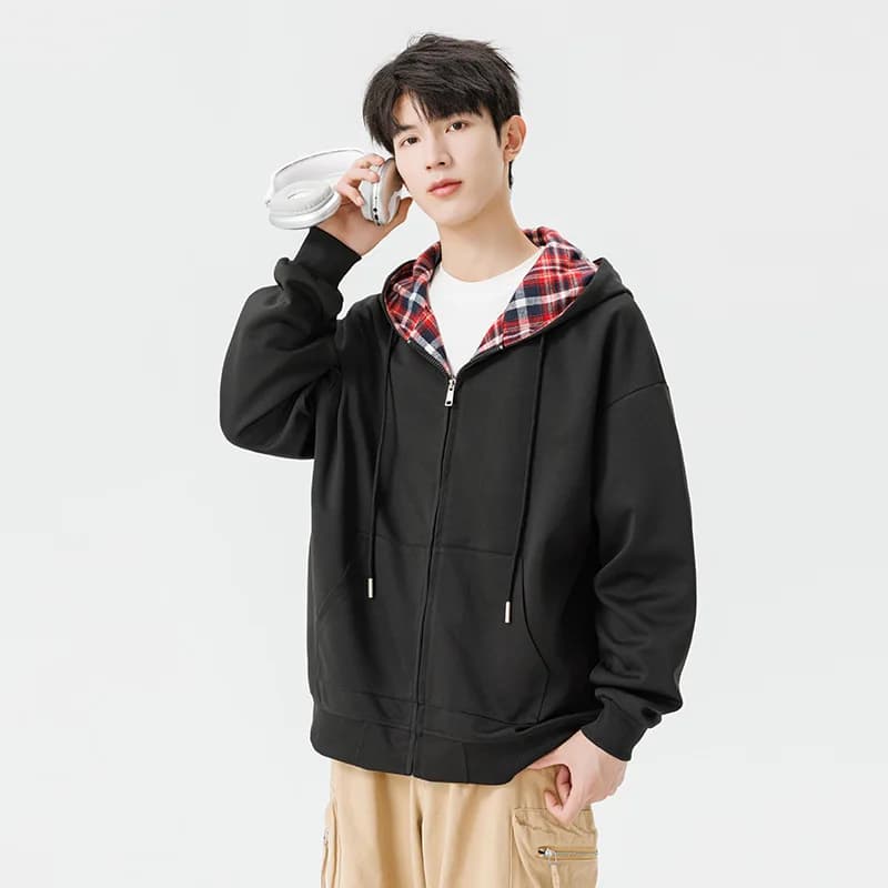 Felpe con Cappuccio da Uomo Personalizzate, Protezione Antimicrobica, Tessuto ad Asciugatura Rapida, Ideali per Viaggi, Escursionismo, Leggere e alla Moda