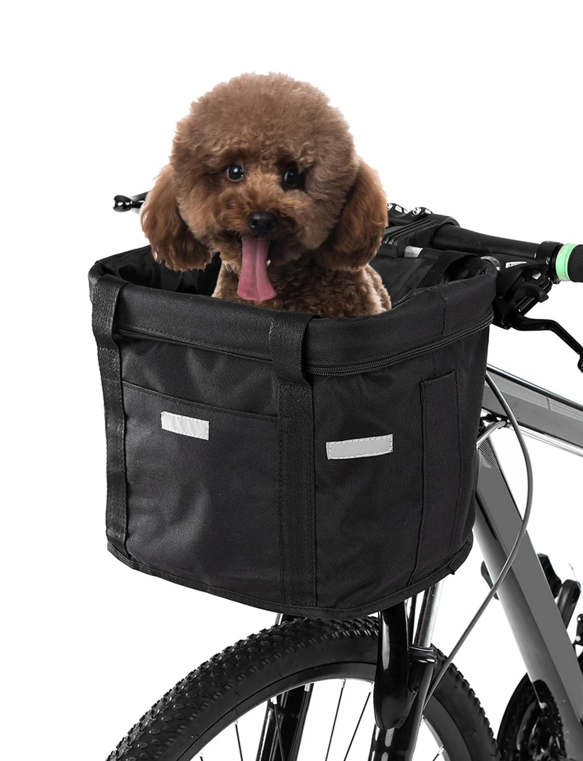 Cestino Anteriore Rimovibile Impermeabile per Bici, Borsa da Manubrio per Trasporto Animali Domestici, Borsa da Telaio, Cestino Anteriore