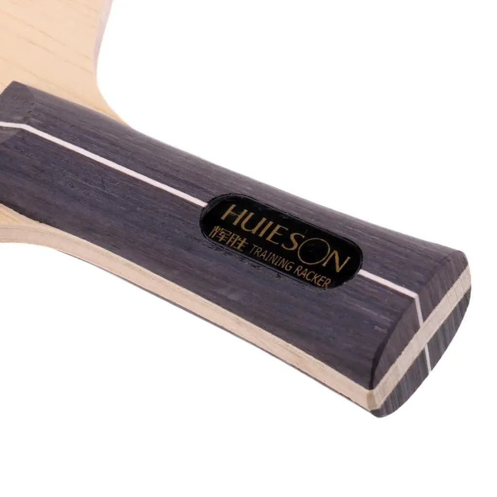 Ping Pong Bat Wood Baseboard Long Handle Sweat Reducing Tennis Racket Ultralight Paddle for Amateur Players
