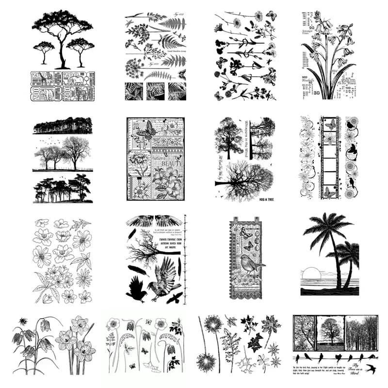 New Arrival Plant Clear Stamps 2025 For Scrapbooking Paper Making Tree Flower Leave Account Craft Set Card Transparent Seal