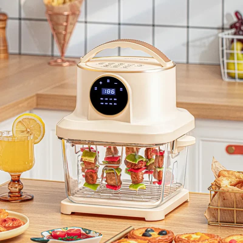 Smart Visual Voice Air Fryer Large Capacity Oven Multi Function Automatic Oil Free Healthy Cooking Appliance Kitchen Gadget