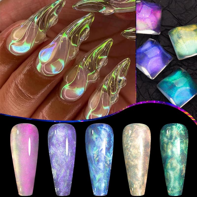 PUENTE 15ML Aurora Gel per unghie antiaderente per estensione delle mani Solid Builder Gel per unghie 3D Scolpire Intagliare Fiore Soak Off Gel per unghie UV