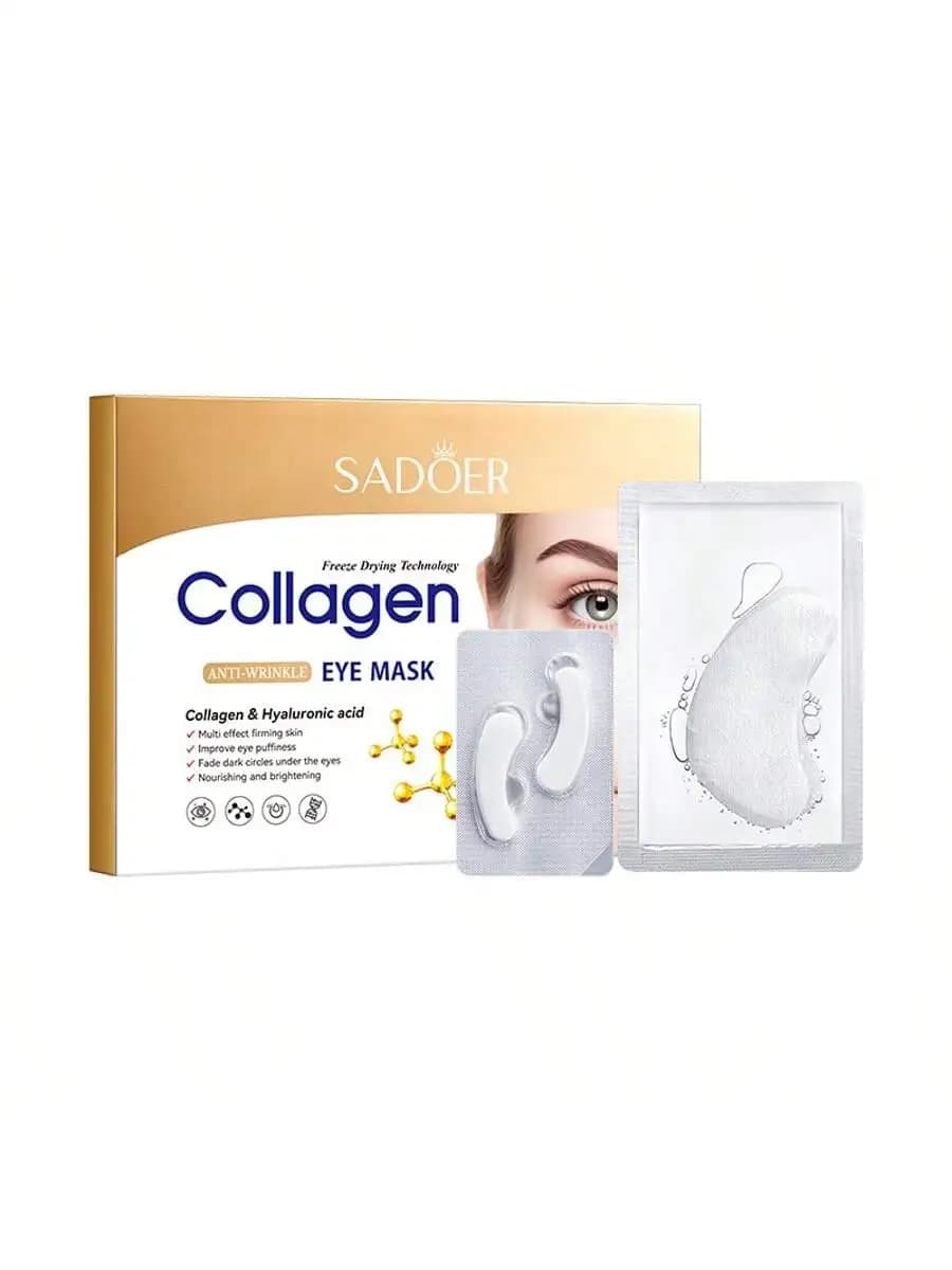 Collagen And Hyaluronic Acid Freeze-Dried Eye Patches - Firming And Hydrating Eye Patches, Targeting Eye Wrinkles, Activated By Water