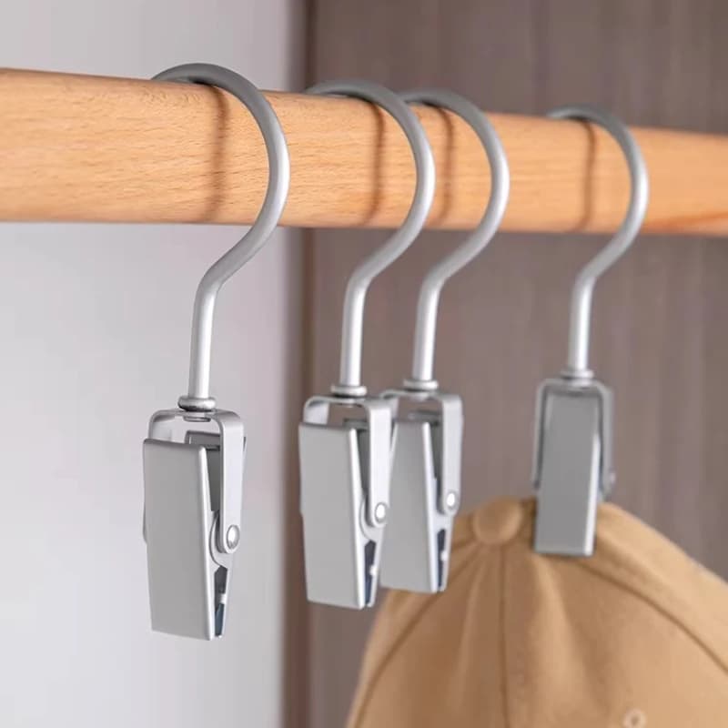 360 ° Ganci Girevoli in Lega di Alluminio Senza Foratura, Supporto Robusto per Cappelli e Cappotti, Organizzatore Multiuso per Casa, Gancio per Asciugamani da Bagno