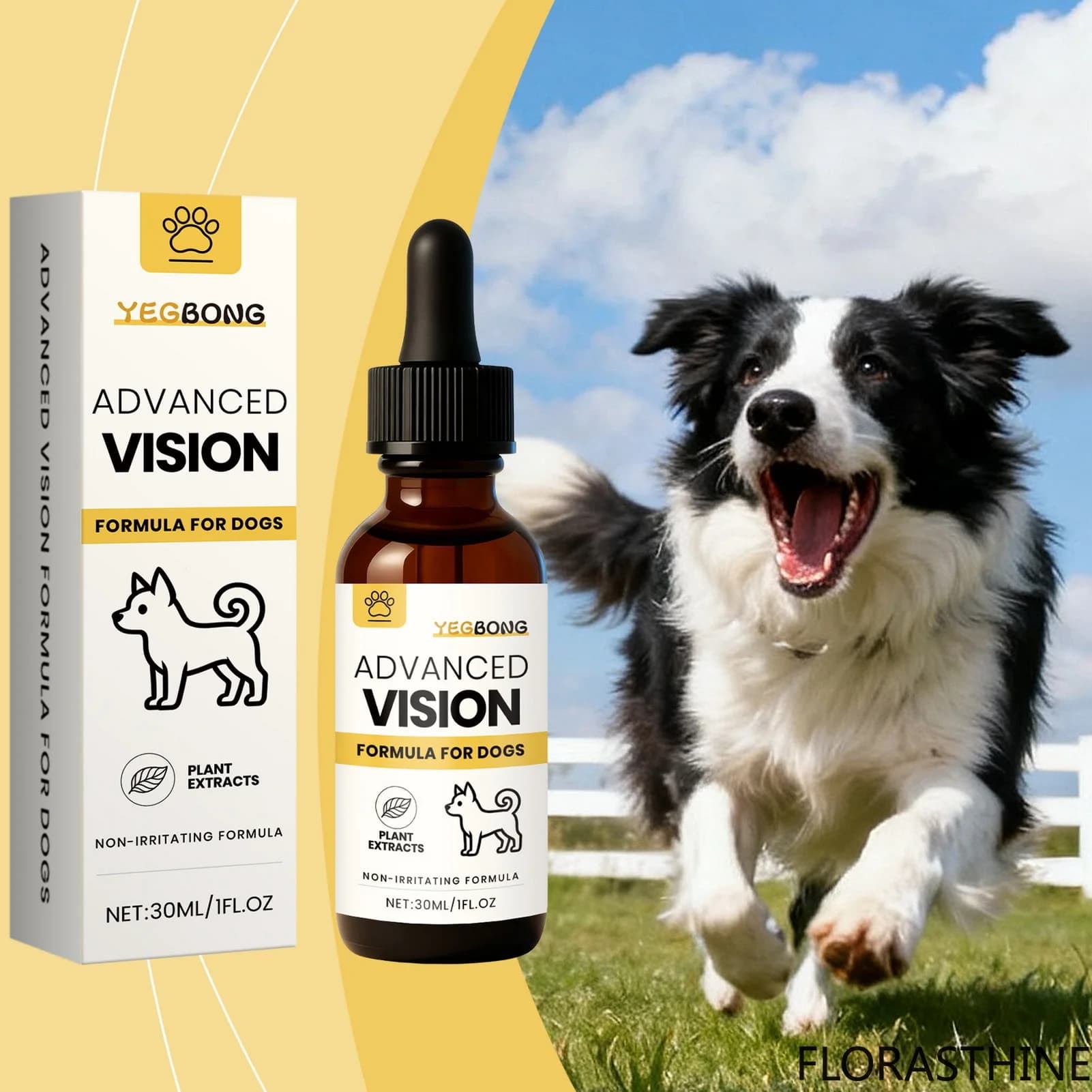 Pet Eye Cleaning Solution Pets Gentle Quick Formula Cleaning for Dogs and Small