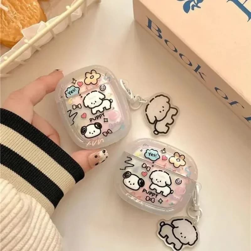Cartoon Cushion for Apple AirPods 4 Earphone Case for Airpods Pro2 Pro 3 2 1 Protective Case with Keychain