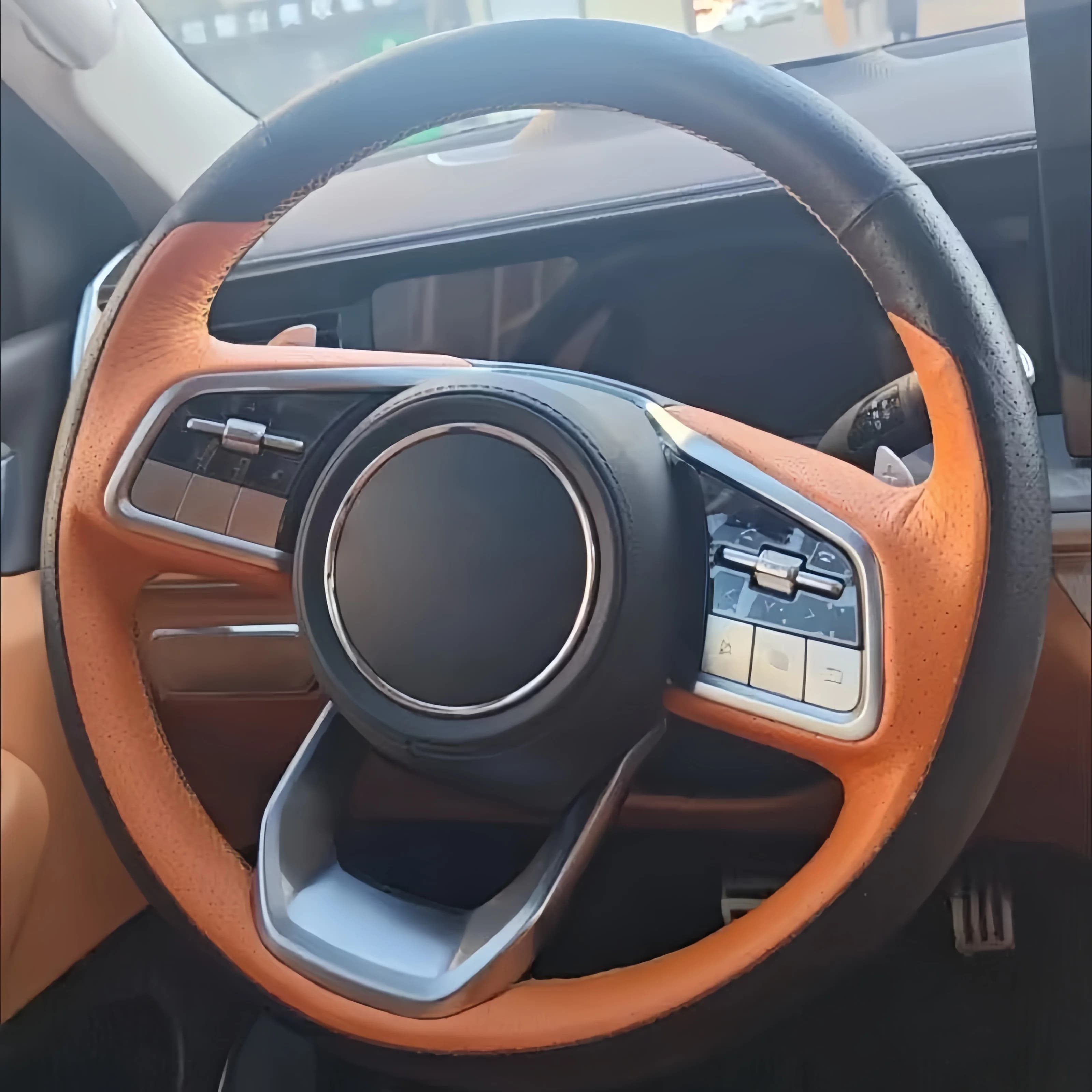 Customize Non-Slip Microfiber Leather Car Steering Wheel Cover Automotive Interior Accessories Steering Wrap Cover For Tank 400