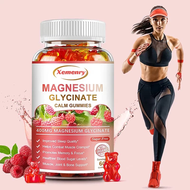 Magnesium glycinate gullies - Supplement for stress, relaxation, bones, sleep, heart health, nerve, muscles and metabolism