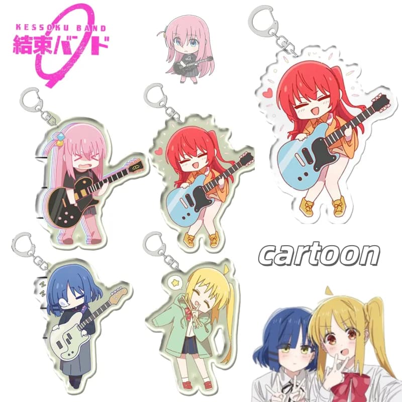 Portachiavi Lonely Rock, Nuovo Ciondolo Creativo per Zaino Studentesco con Personaggi Cartoon Carini: Yamada Ryou, Ijichi Nijika e Kita Ikuyo